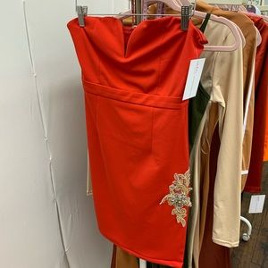 Strapless Embellished Mini